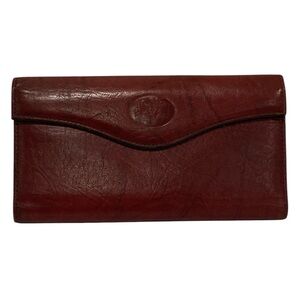 Buxton Vintage Burgundy Leather Wallet - EC